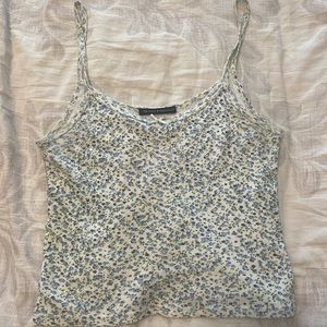 Brandy Melville blue floral tank